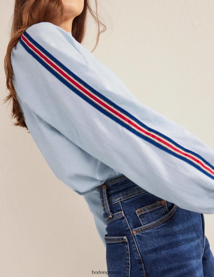 μπλε ρίγα είδη ένδυσης καθημερινό βαμβακερό πουκάμισο popover Boden γυναίκες 464PH82196