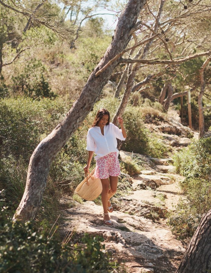 άνθη δαμασκηνιάς & αφηρημένο φύλλωμα είδη ένδυσης πλεκτό σορτς Boden γυναίκες 464PH81129