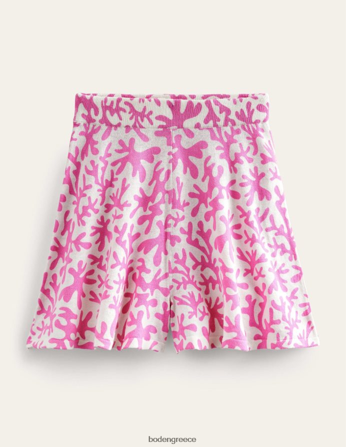 άνθη δαμασκηνιάς & αφηρημένο φύλλωμα είδη ένδυσης πλεκτό σορτς Boden γυναίκες 464PH81129