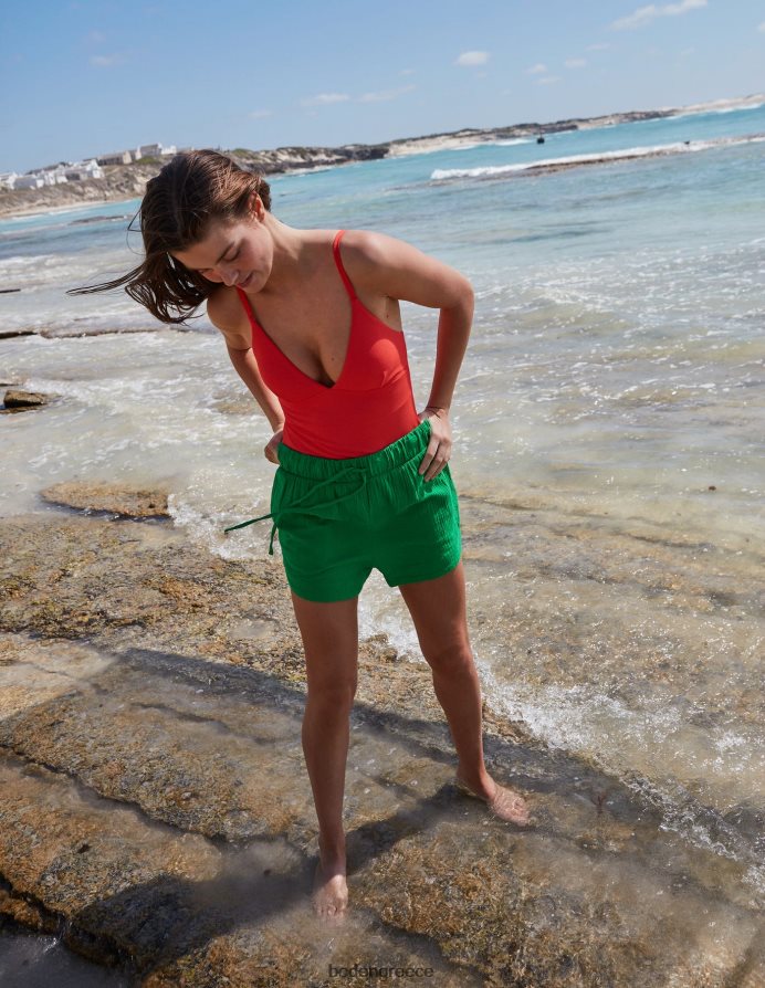 ανοιχτό πράσινο είδη ένδυσης υφασμάτινο σορτς με γραβάτα μέσης Boden γυναίκες 464PH81241