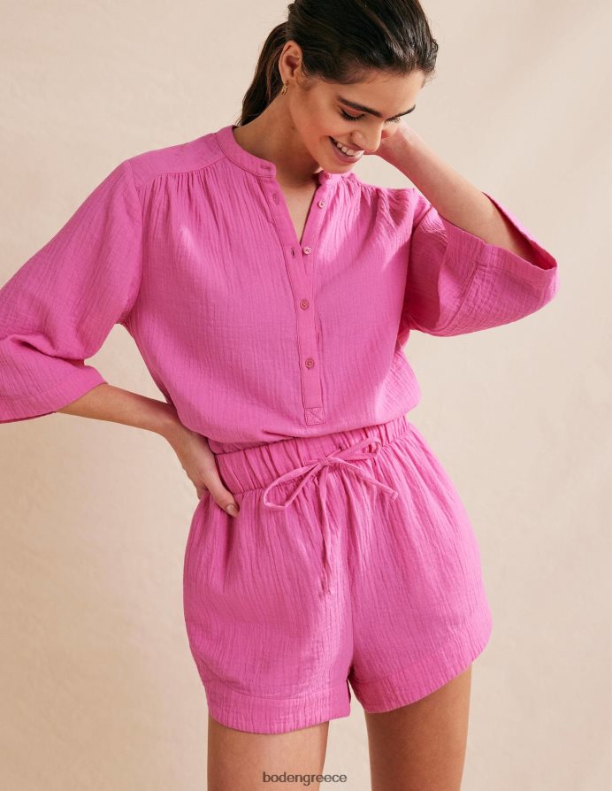 ροζ φεστιβάλ είδη ένδυσης υφασμάτινο σορτς με γραβάτα μέσης Boden γυναίκες 464PH81766