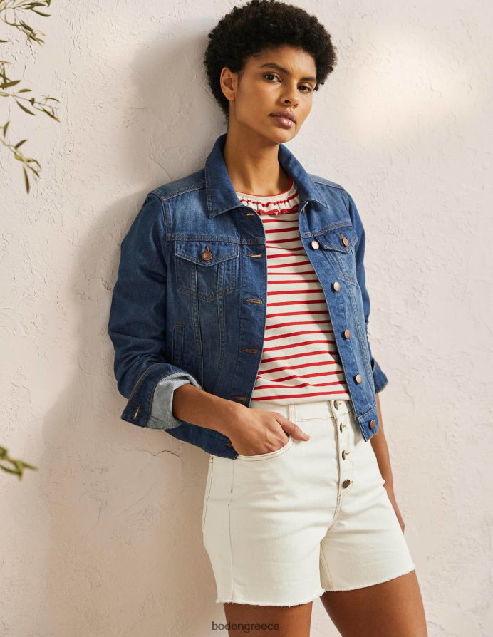 εκρού είδη ένδυσης τζιν σορτς με κουμπί Boden γυναίκες 464PH82211