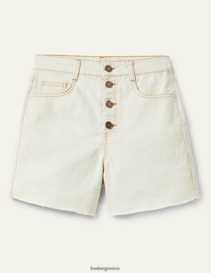 εκρού είδη ένδυσης τζιν σορτς με κουμπί Boden γυναίκες 464PH82211