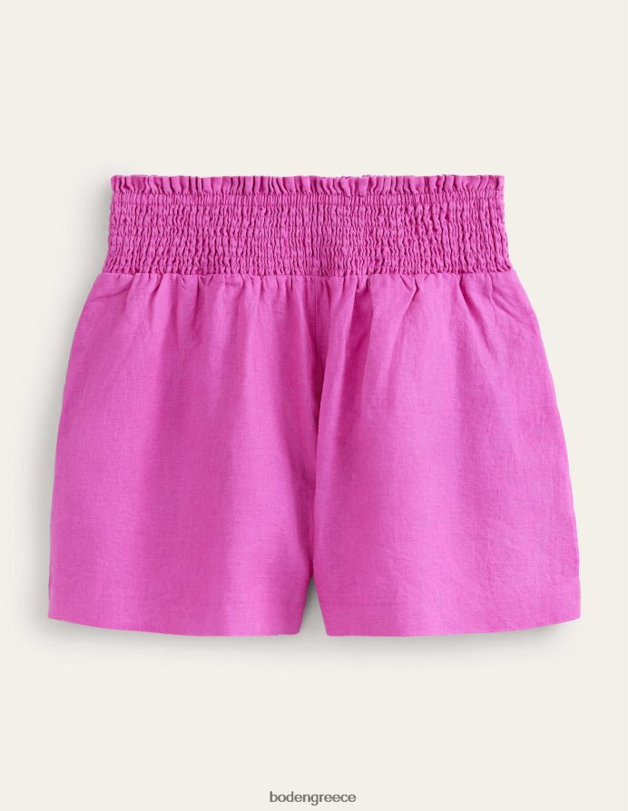τριαντάφυλλο βιολετί είδη ένδυσης λινό σορτς με μέση Boden γυναίκες 464PH82577