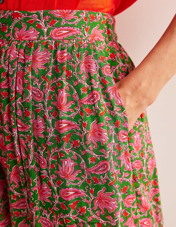 ασβέστη & βοτανικό κλήμα είδη ένδυσης τσακισμένο σορτς Boden γυναίκες 464PH8609