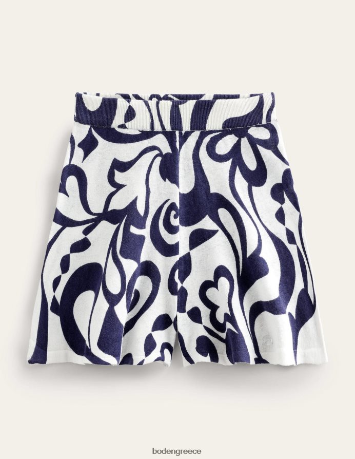 μελανοδοχείο & ιβουάρ bloom azure είδη ένδυσης πλεκτό σορτς Boden γυναίκες 464PH81081