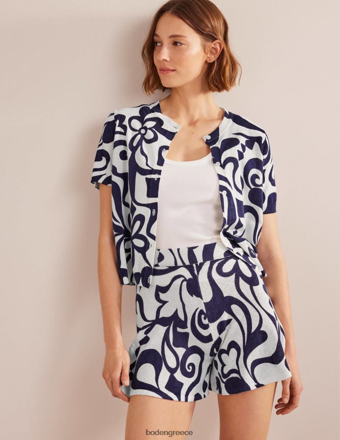 μελανοδοχείο & ιβουάρ bloom azure είδη ένδυσης πλεκτό σορτς Boden γυναίκες 464PH81081