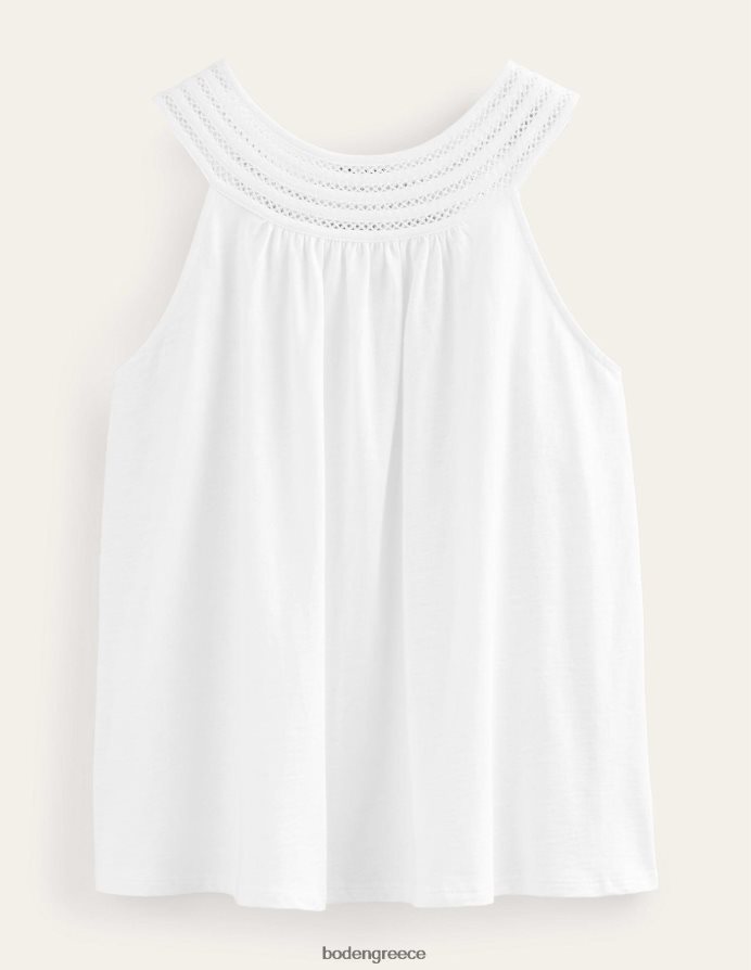 άσπρο είδη ένδυσης μπλούζα κούνιας ζέρσεϊ στο λαιμό Boden γυναίκες 464PH8111