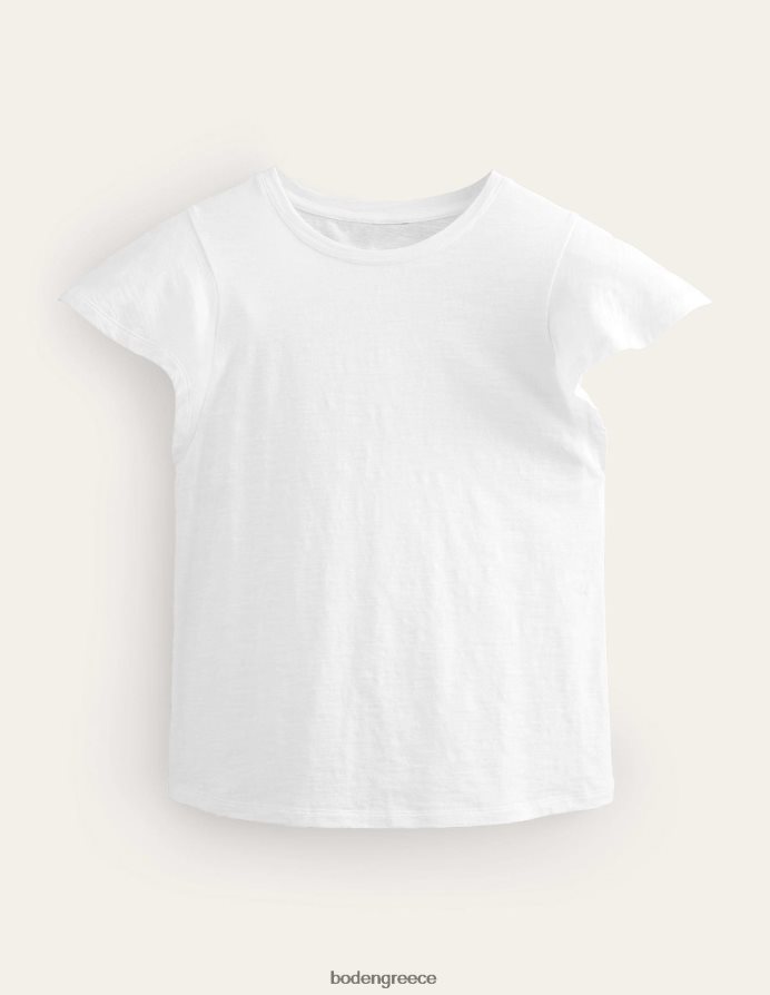 άσπρο είδη ένδυσης μπλουζάκι με φτερωτή λαιμόκοψη Boden γυναίκες 464PH81159