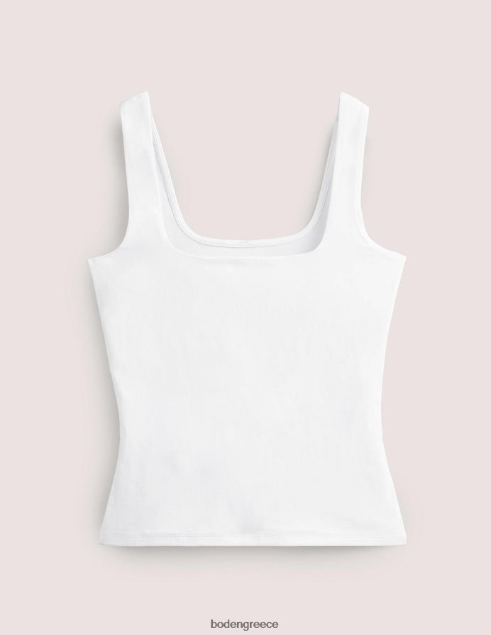 άσπρο είδη ένδυσης γιλέκο διπλής στρώσης με τετράγωνο λαιμό Boden γυναίκες 464PH8116