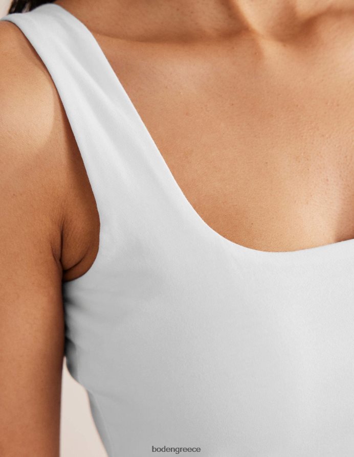 άσπρο είδη ένδυσης γιλέκο διπλής στρώσης με τετράγωνο λαιμό Boden γυναίκες 464PH8116