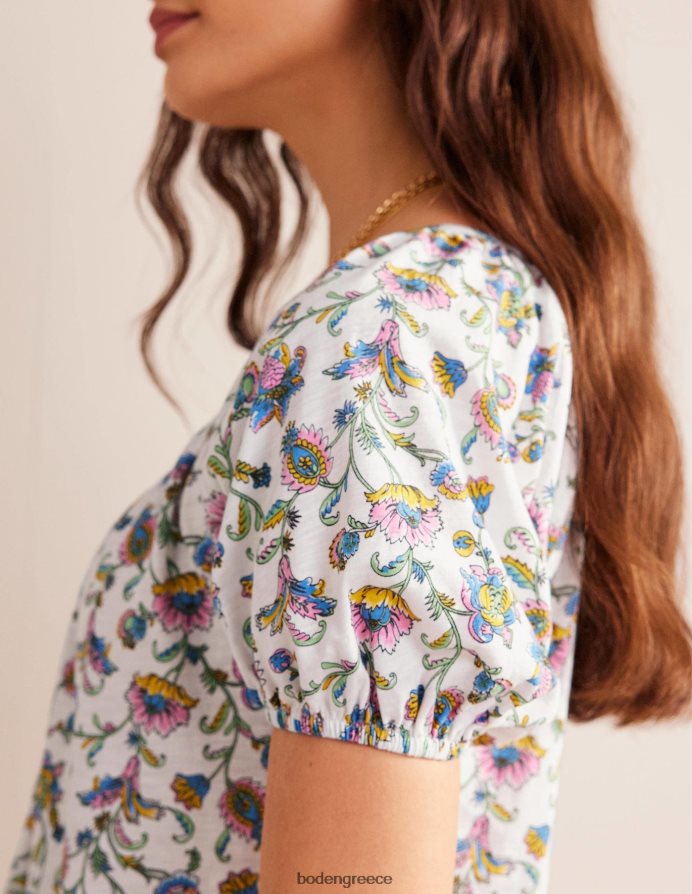 άνθος δαμάσκηνου ελεφαντόδοντου είδη ένδυσης Κούνια μπλούζα με λαιμόκοψη Boden γυναίκες 464PH8122