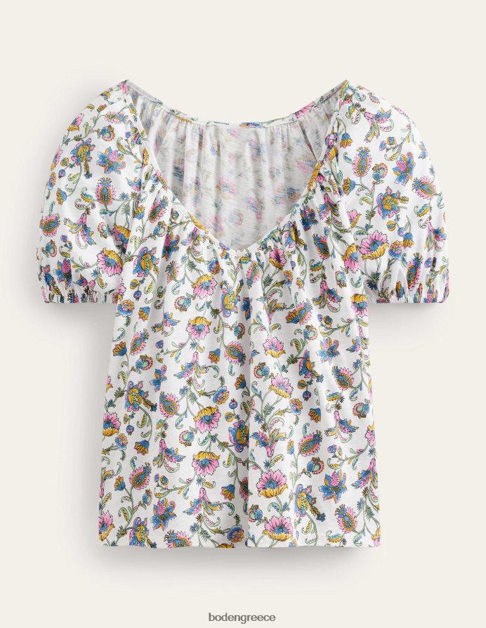 άνθος δαμάσκηνου ελεφαντόδοντου είδη ένδυσης Κούνια μπλούζα με λαιμόκοψη Boden γυναίκες 464PH8122
