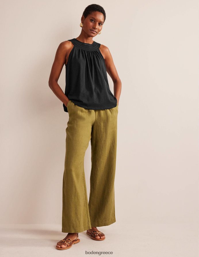 μαύρος είδη ένδυσης μπλούζα κούνιας ζέρσεϊ στο λαιμό Boden γυναίκες 464PH8123