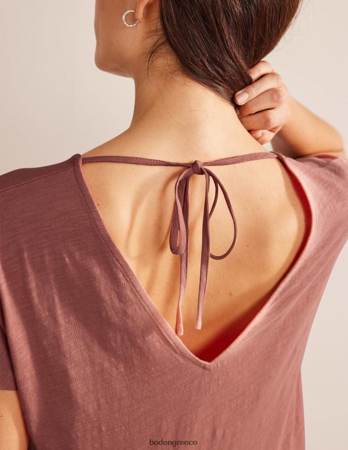 ροζ ροζ είδη ένδυσης μπλουζάκι με γραβάτα Boden γυναίκες 464PH81311