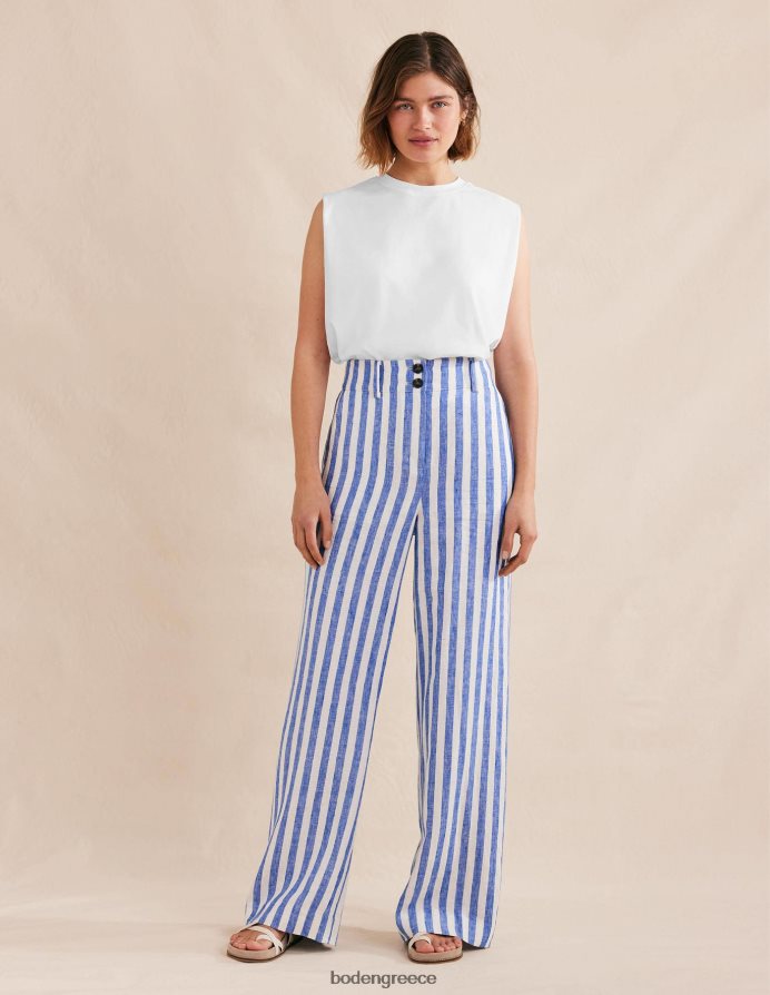 άσπρο είδη ένδυσης τέλειο βαμβακερό αμάνικο τοπ Boden γυναίκες 464PH8131