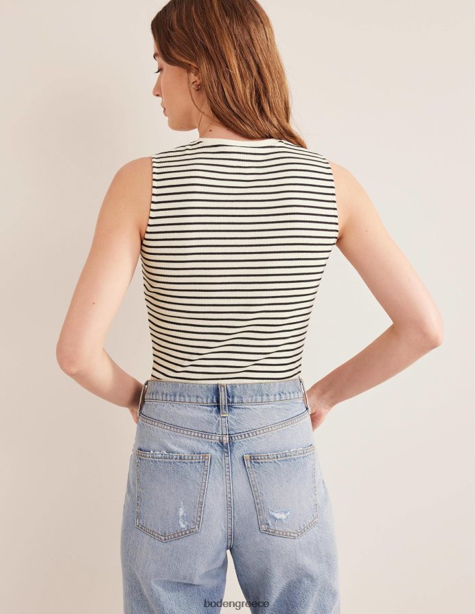 ιβουάρ/ναυτική ρίγα είδη ένδυσης ριγέ ραβδωτό φανελάκι Boden γυναίκες 464PH81343