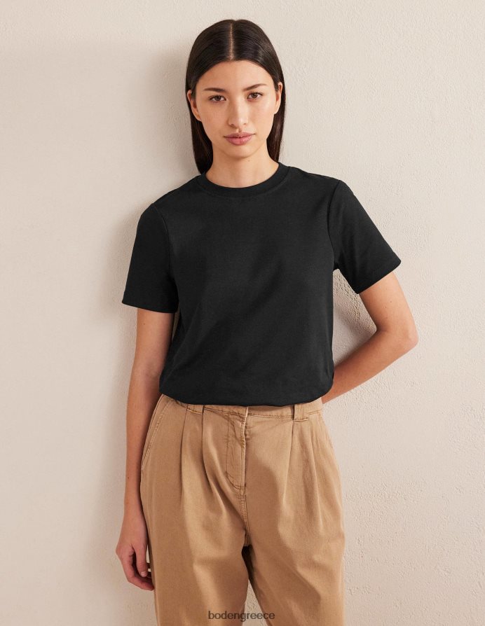 μαύρος είδη ένδυσης τέλειο βαμβακερό μπλουζάκι Boden γυναίκες 464PH81344