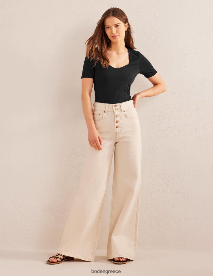 μαύρος είδη ένδυσης κοντομάνικο τοπ διπλής στρώσης Boden γυναίκες 464PH8134