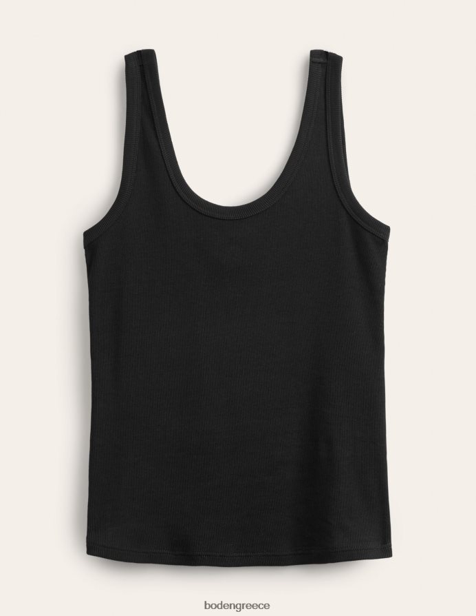 μαύρος είδη ένδυσης βαμβακερό γιλέκο με ραβδώσεις Boden γυναίκες 464PH81357