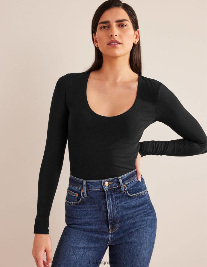 μαύρος είδη ένδυσης διπλή στρώση λαιμόκοψη Boden γυναίκες 464PH8140