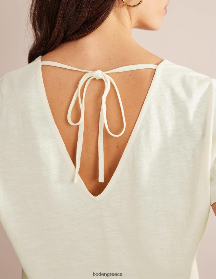 ελεφαντόδοντο είδη ένδυσης μπλουζάκι με γραβάτα Boden γυναίκες 464PH81408