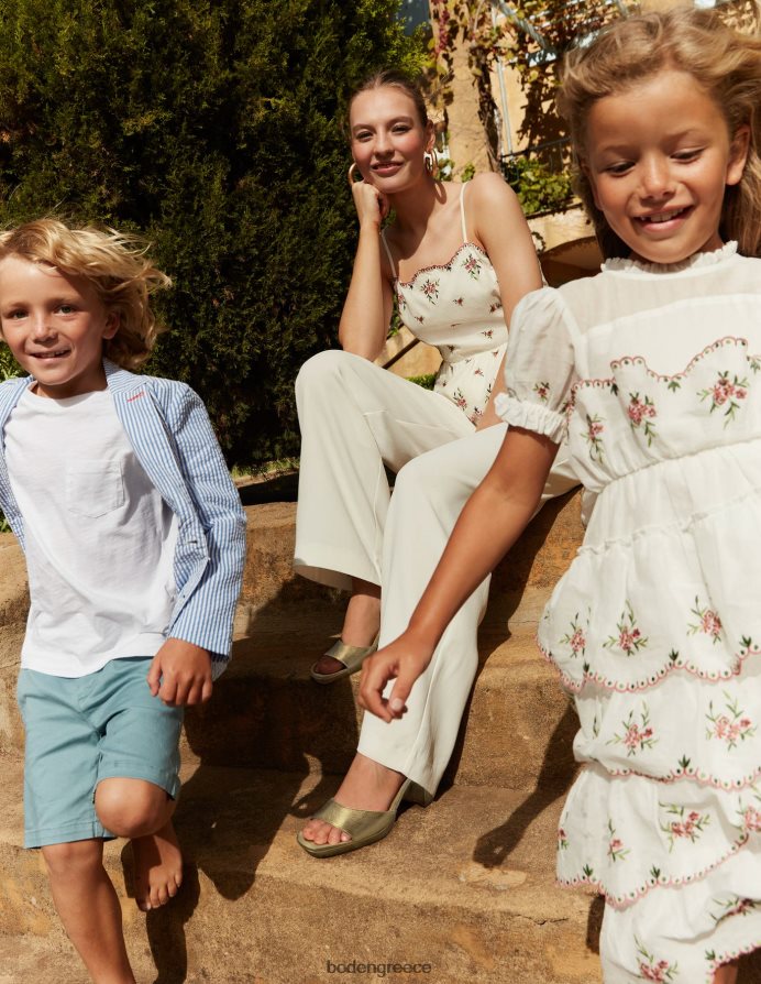 λουλουδάτο κέντημα είδη ένδυσης κεντητό μπλουζάκι Boden γυναίκες 464PH8143