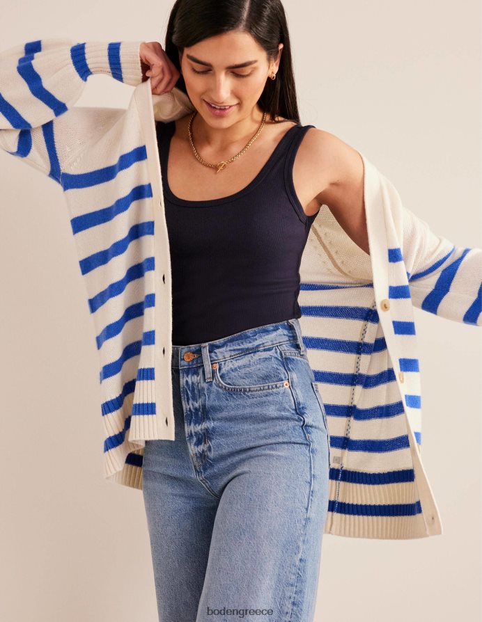 ΠΟΛΕΜΙΚΟ ΝΑΥΤΙΚΟ είδη ένδυσης βαμβακερό γιλέκο με ραβδώσεις Boden γυναίκες 464PH81447