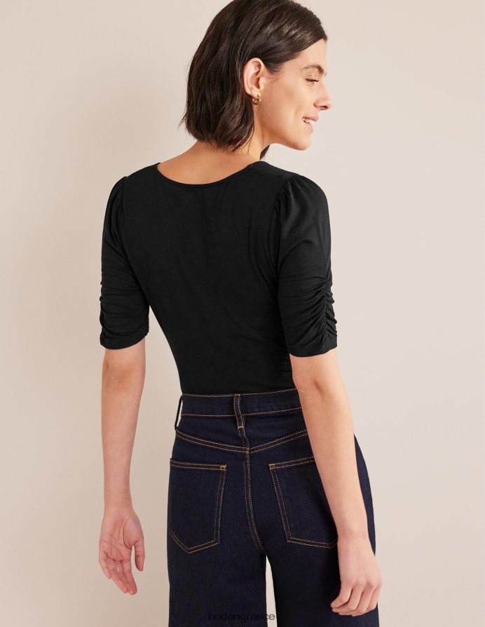 μαύρος είδη ένδυσης μπροστινό εμπριμέ τοπ Boden γυναίκες 464PH81450