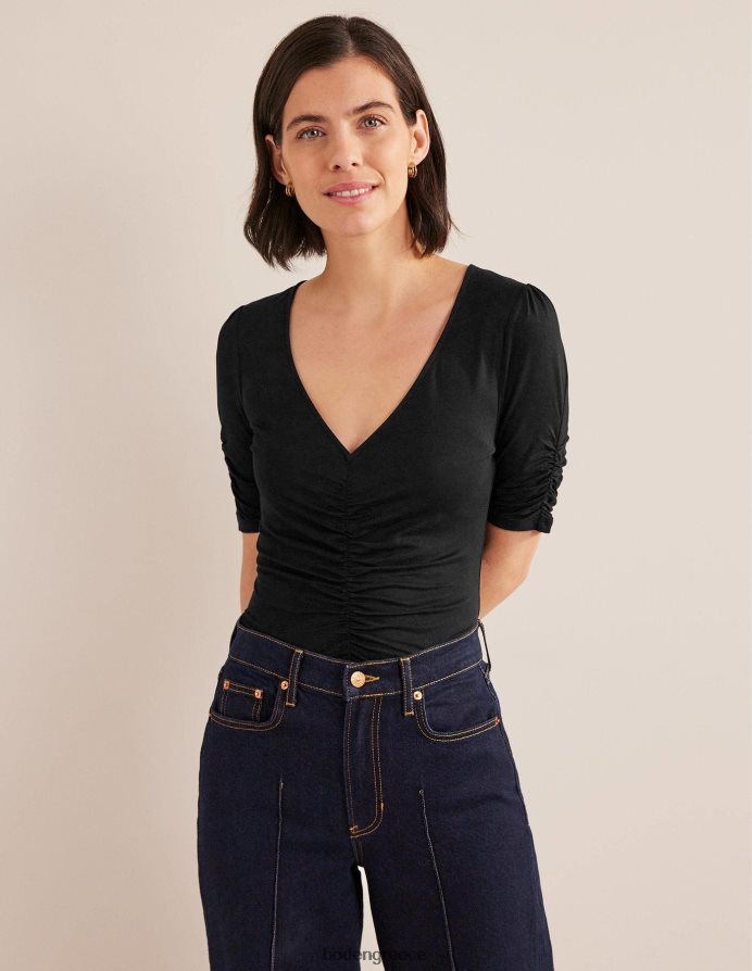 μαύρος είδη ένδυσης μπροστινό εμπριμέ τοπ Boden γυναίκες 464PH81450