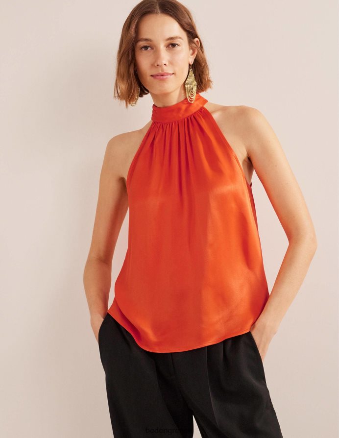 κεράσι ντομάτα είδη ένδυσης σατέν κομμένο επάνω μέρος Boden γυναίκες 464PH81483