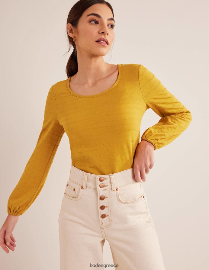 συγκομιδή χρυσού είδη ένδυσης λαιμό σέσουλα ανάγλυφο επάνω Boden γυναίκες 464PH81487