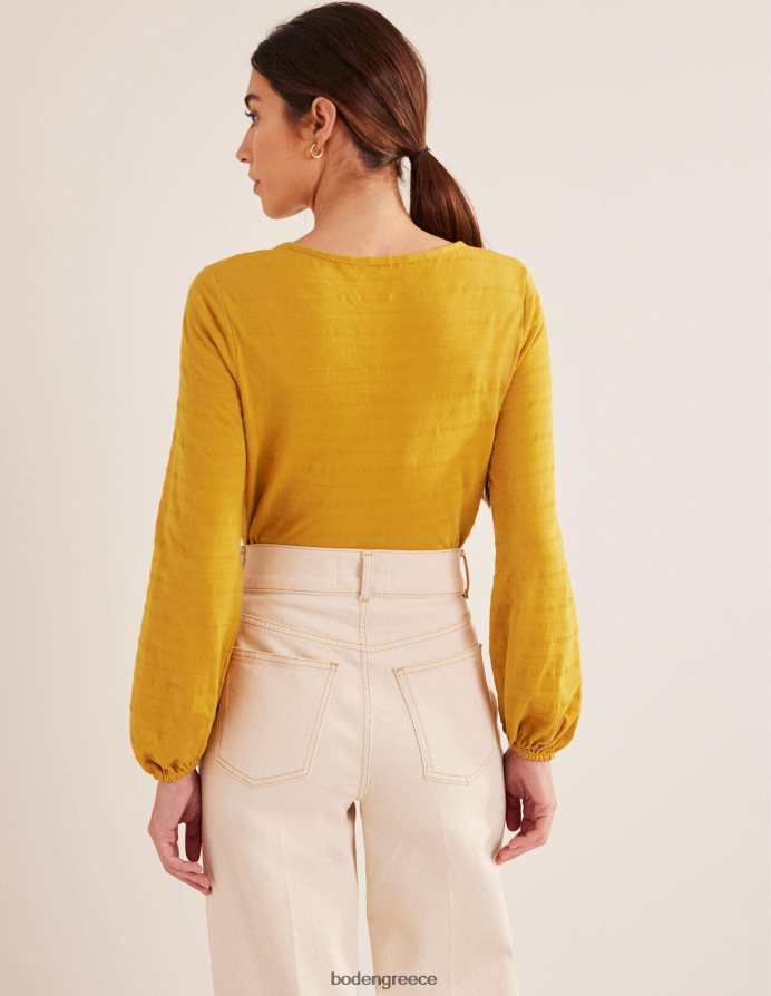 συγκομιδή χρυσού είδη ένδυσης λαιμό σέσουλα ανάγλυφο επάνω Boden γυναίκες 464PH81487