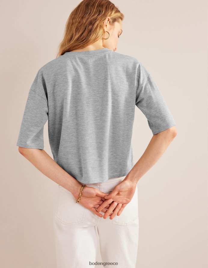 γκρι μάργα/χρυσό είδη ένδυσης μπλουζάκι με λάμψη Boden γυναίκες 464PH81495