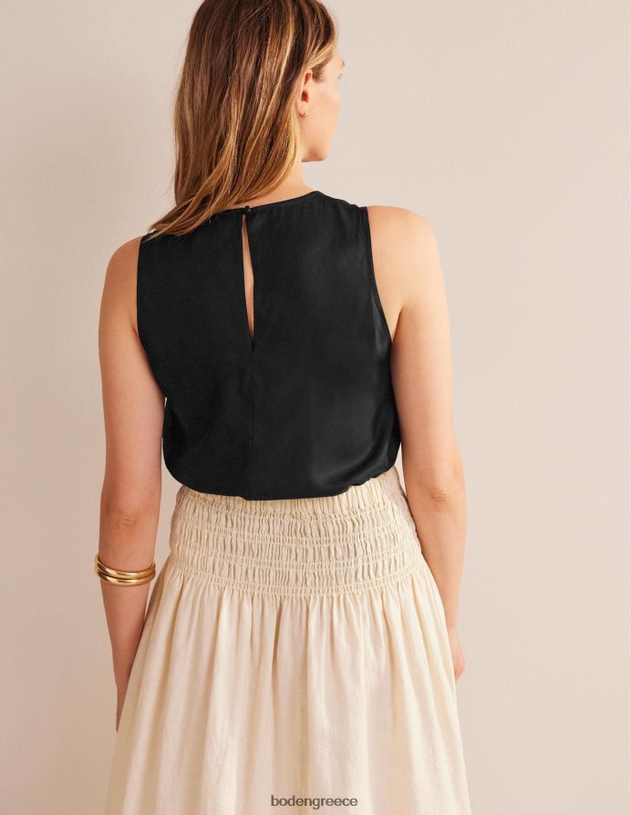 μαύρος είδη ένδυσης κάλυμμα κοχυλιών από μείγμα μεταξιού Boden γυναίκες 464PH81519