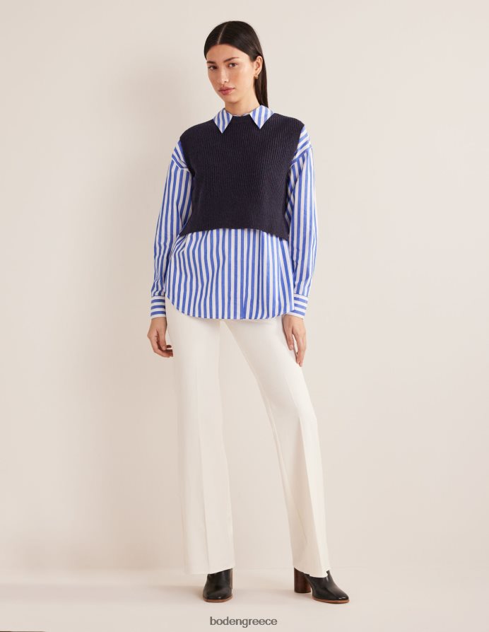 ΠΟΛΕΜΙΚΟ ΝΑΥΤΙΚΟ είδη ένδυσης κομμένη ραβδωτή δεξαμενή Boden γυναίκες 464PH81526