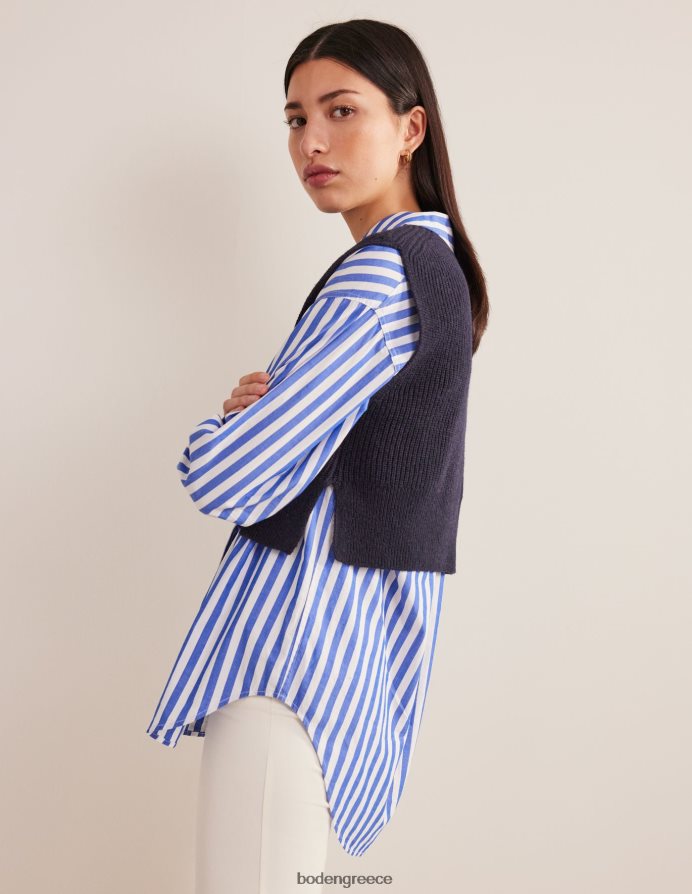 ΠΟΛΕΜΙΚΟ ΝΑΥΤΙΚΟ είδη ένδυσης κομμένη ραβδωτή δεξαμενή Boden γυναίκες 464PH81526