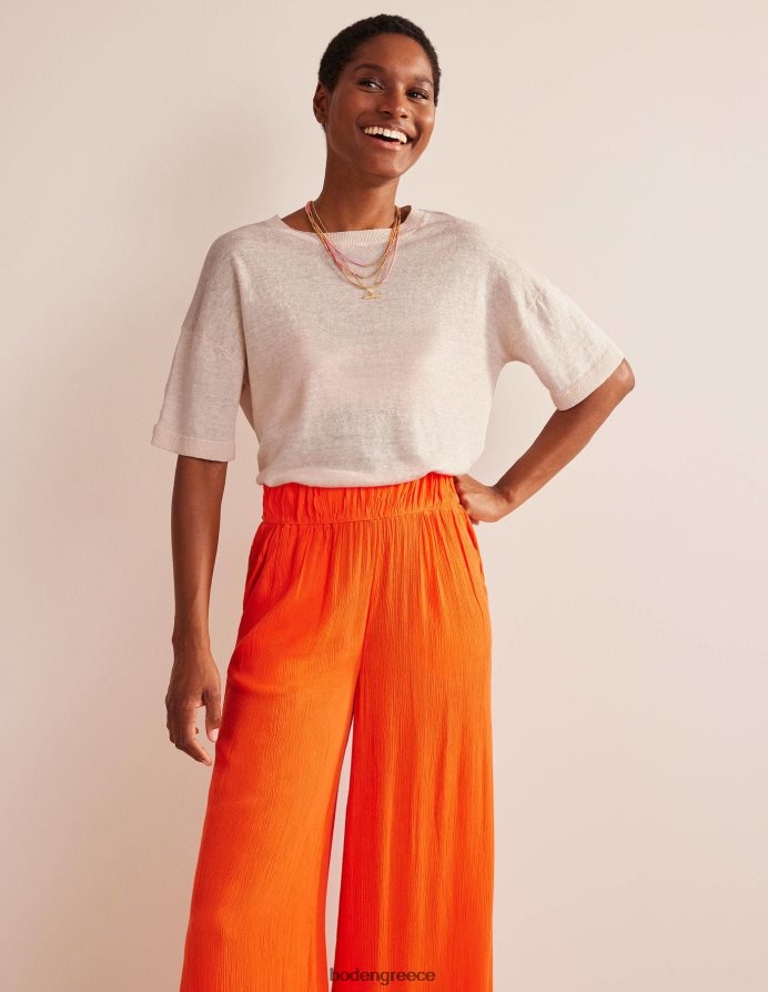 ζεστό ελεφαντόδοντο είδη ένδυσης πλεκτό λινό μπλουζάκι Boden γυναίκες 464PH81531