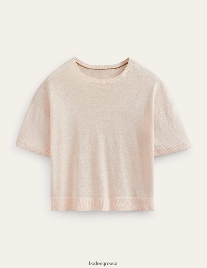 ζεστό ελεφαντόδοντο είδη ένδυσης πλεκτό λινό μπλουζάκι Boden γυναίκες 464PH81531