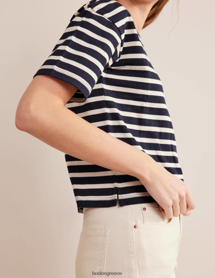 ναυτική/ιβουάρ ρίγα είδη ένδυσης βαρύ βρετονικό μπλουζάκι Boden γυναίκες 464PH81558