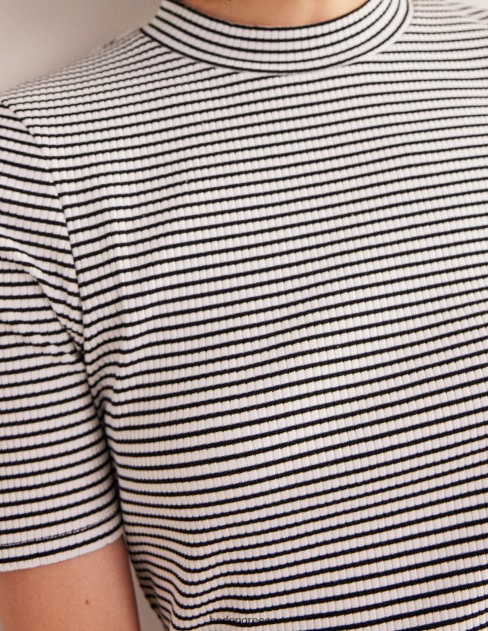 ιβουάρ/μαύρη ρίγα είδη ένδυσης ψηλό λαιμό με ραβδώσεις Boden γυναίκες 464PH81568