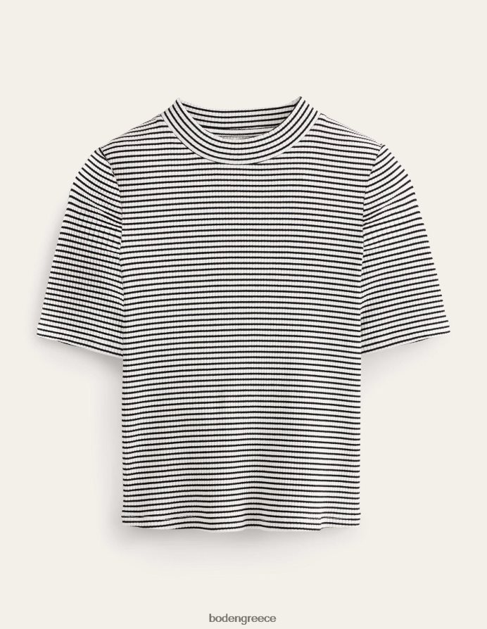 ιβουάρ/μαύρη ρίγα είδη ένδυσης ψηλό λαιμό με ραβδώσεις Boden γυναίκες 464PH81568