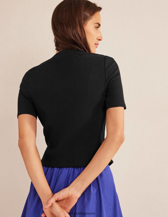 μαύρος είδη ένδυσης ψηλό λαιμό με ραβδώσεις Boden γυναίκες 464PH81580