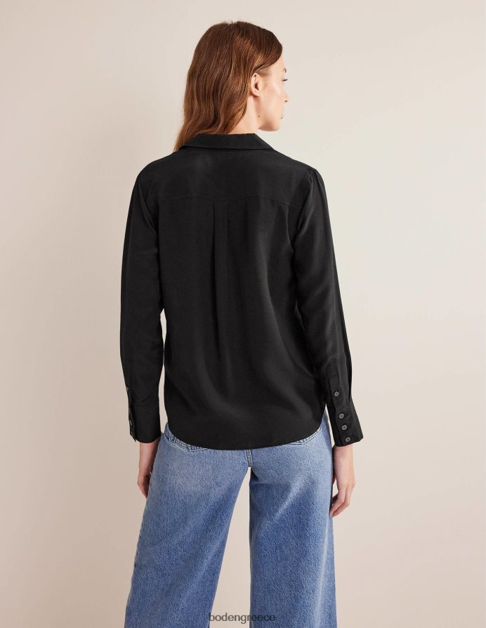 μαύρος είδη ένδυσης μεταξωτό πουκάμισο Boden γυναίκες 464PH8159