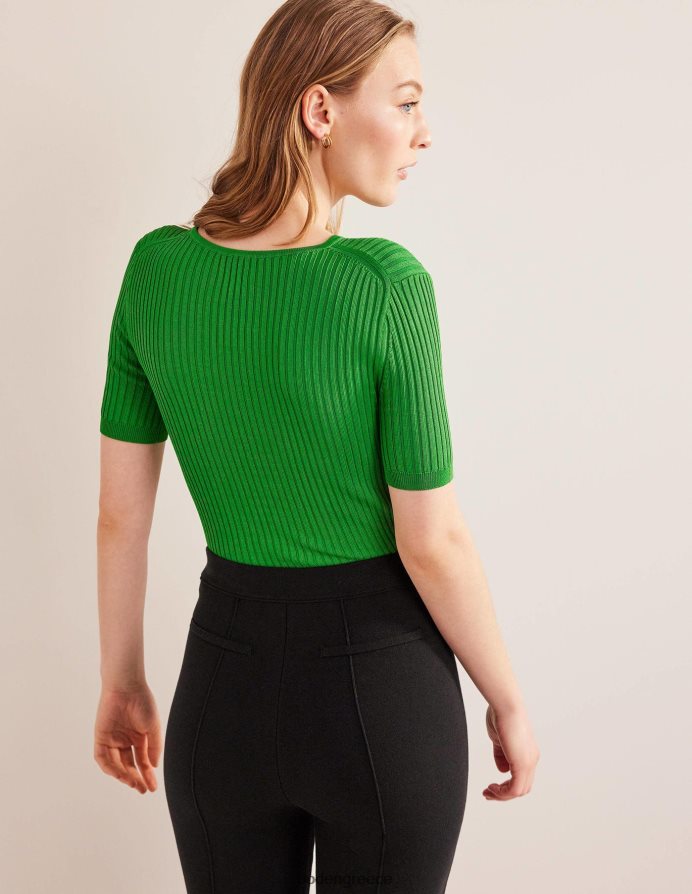 βάτραχος είδη ένδυσης πλεκτό μπλουζάκι με ραβδώσεις Boden γυναίκες 464PH81612