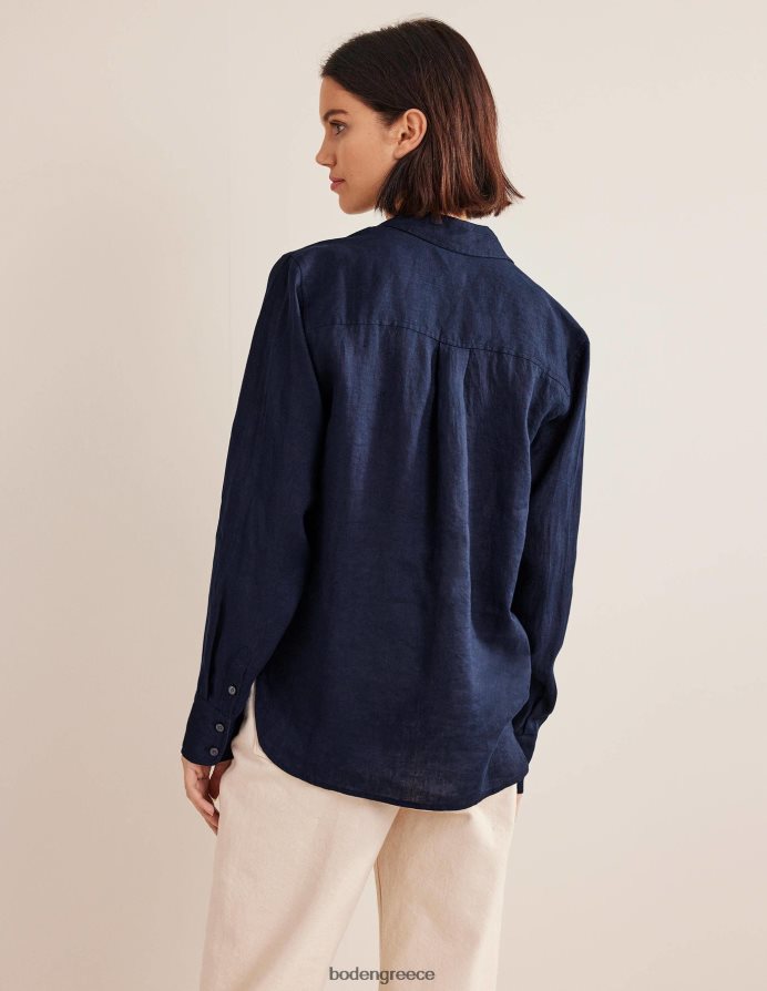 ΠΟΛΕΜΙΚΟ ΝΑΥΤΙΚΟ είδη ένδυσης καινούργιο λινό πουκάμισο Boden γυναίκες 464PH8163