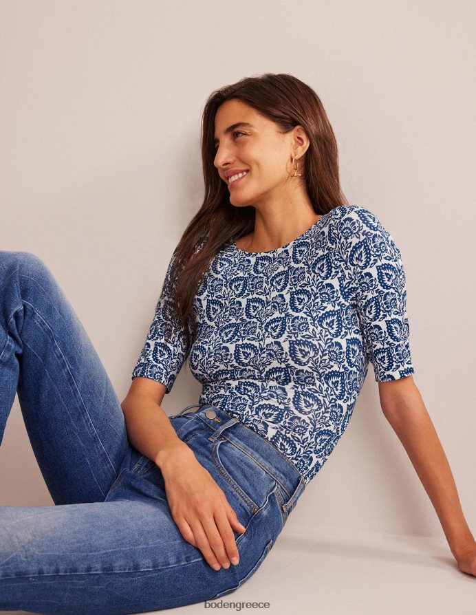 βεράντα με ζαφείρι και δρυς είδη ένδυσης τυλίξτε πίσω φανέλα Boden γυναίκες 464PH81634