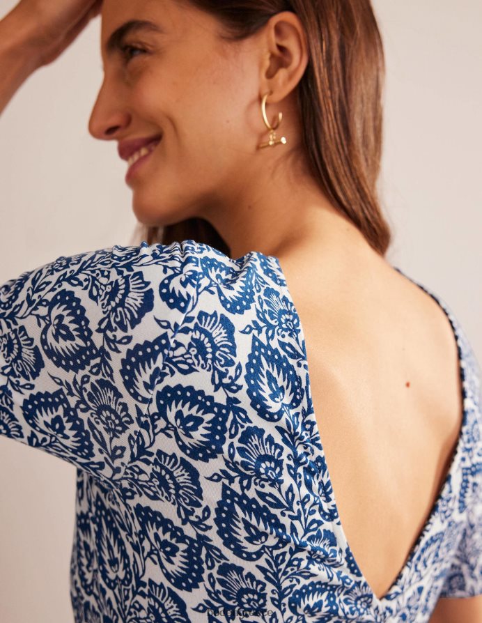 βεράντα με ζαφείρι και δρυς είδη ένδυσης τυλίξτε πίσω φανέλα Boden γυναίκες 464PH81634