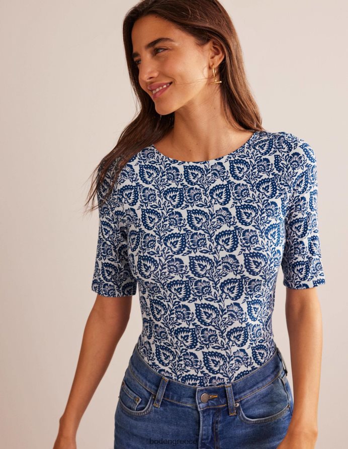 βεράντα με ζαφείρι και δρυς είδη ένδυσης τυλίξτε πίσω φανέλα Boden γυναίκες 464PH81634