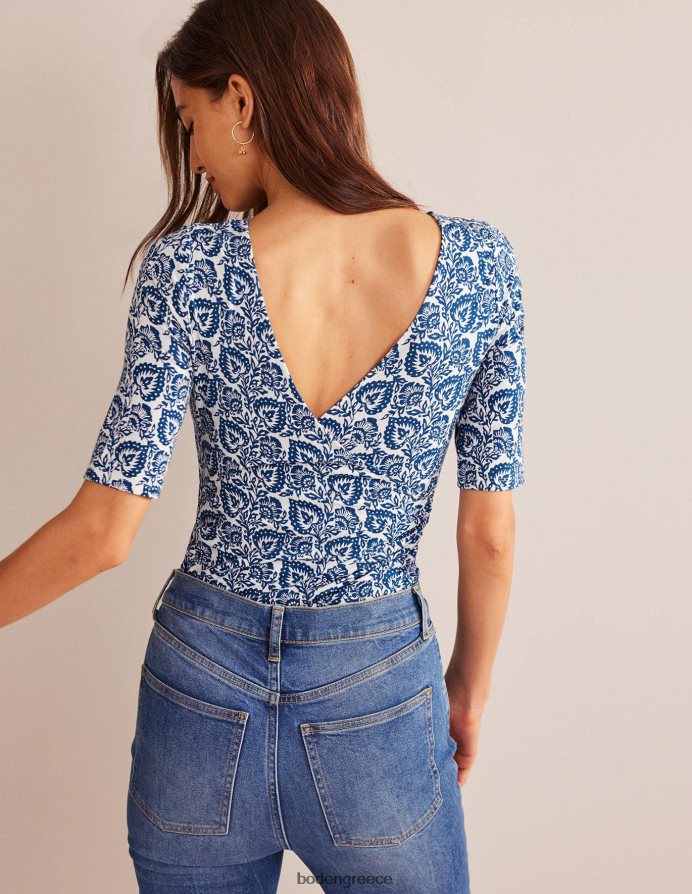 βεράντα με ζαφείρι και δρυς είδη ένδυσης τυλίξτε πίσω φανέλα Boden γυναίκες 464PH81634